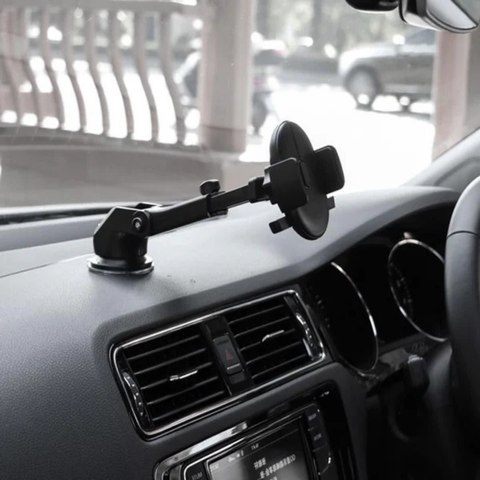 Soporte de Teléfono Retráctil para Coche – Instalación Rápida y Sujeción Fiable