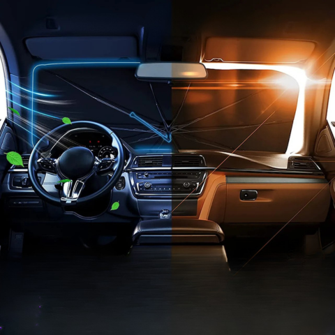 Parasolar compact pentru parbriz – instalare rapidă și eficientă