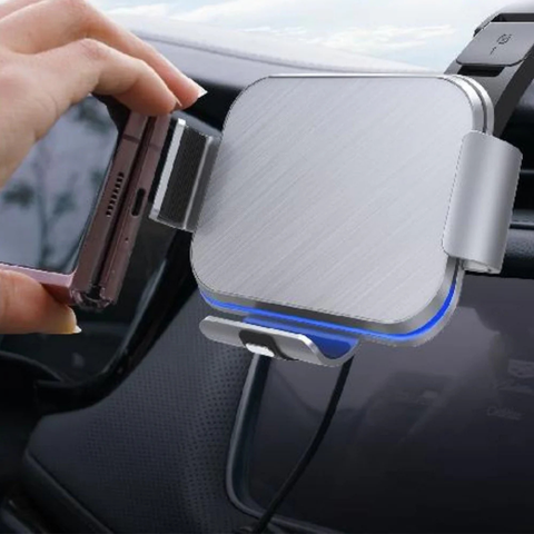 Support Telefon Bil – Fastgørelse Og Trådløs Opladning Integreret