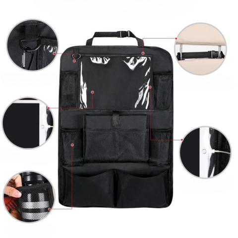 منظم مقعد السيارة الخلفي - تخزين واسع وعملي