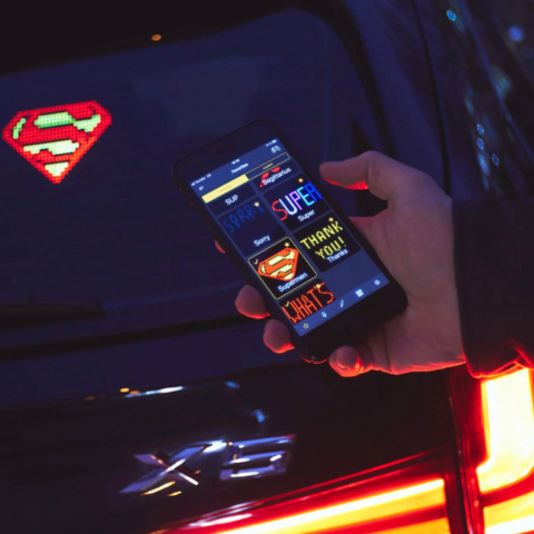 Animated LED Emoji Panel For Car — Modern And Interactive Style