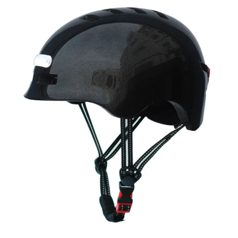 Kask rowerowy miejski – z przednim i tylnym oświetleniem LED
