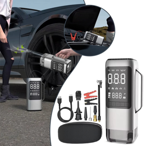 Multifunkční startér automobilu 9 v 1 s kompresorem vzduchu