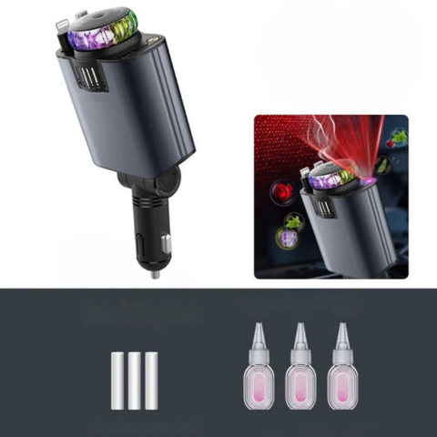 Monikäyttöinen Autolaturi — Nopea Lataus & Tuoksudiffuusori