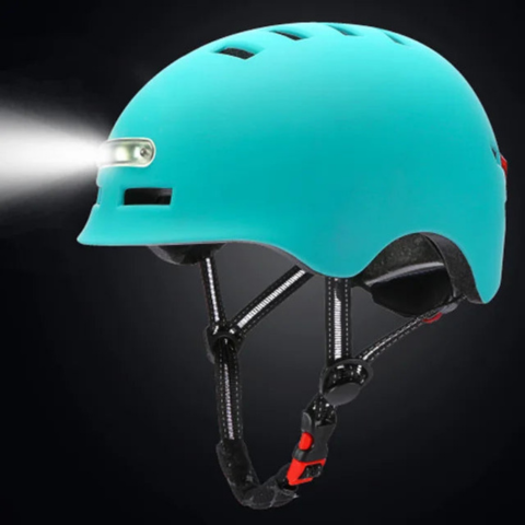 Kask rowerowy miejski – z przednim i tylnym oświetleniem LED