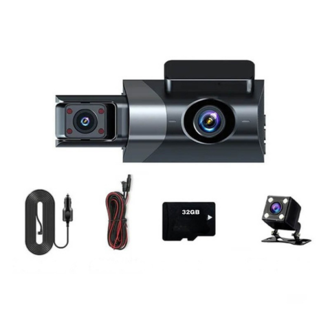 Palubná kamera auto — Dvojitý objektív s integrovanou zadnou kamerou