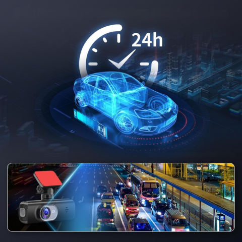 Dashcam Dvojitý Objektív – Úplný Dohľad a WiFi Pripojenie
