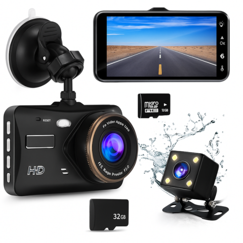 Dashcam Față și Spate — Înregistrări Clare și Precise