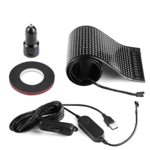 Panel LED do samochodu – Tekst i wzory spersonalizowane