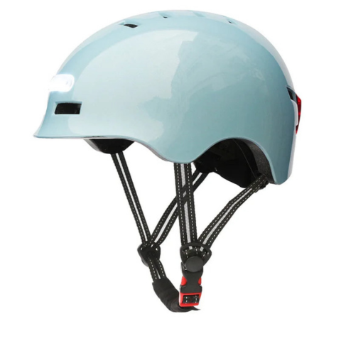 Kask rowerowy miejski – z przednim i tylnym oświetleniem LED