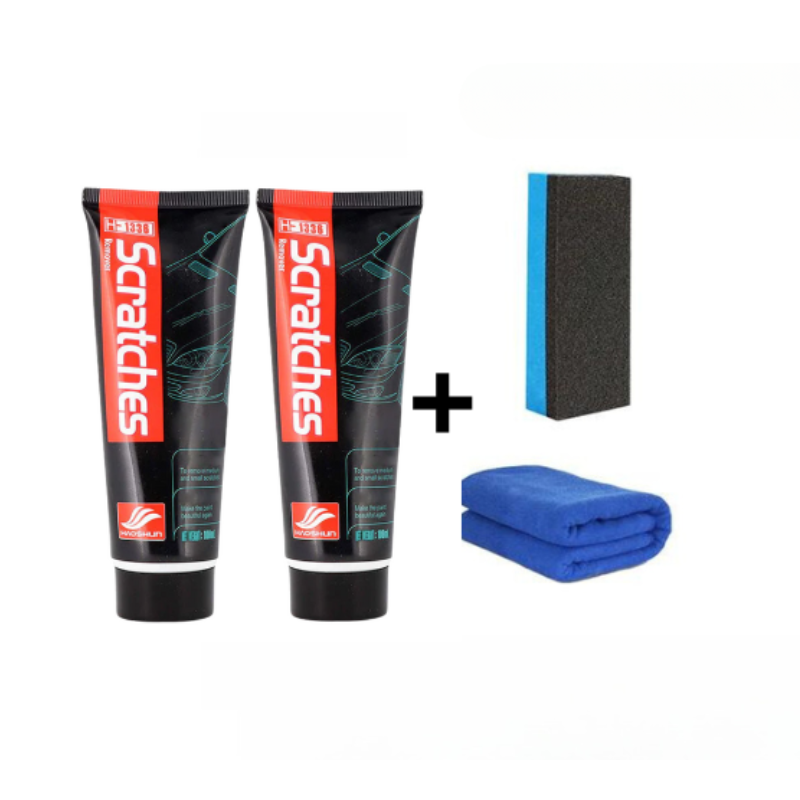 Kit Rimuovi Graffi Auto – Crema Rinnovatrice Vernice + Tampon Applicatore