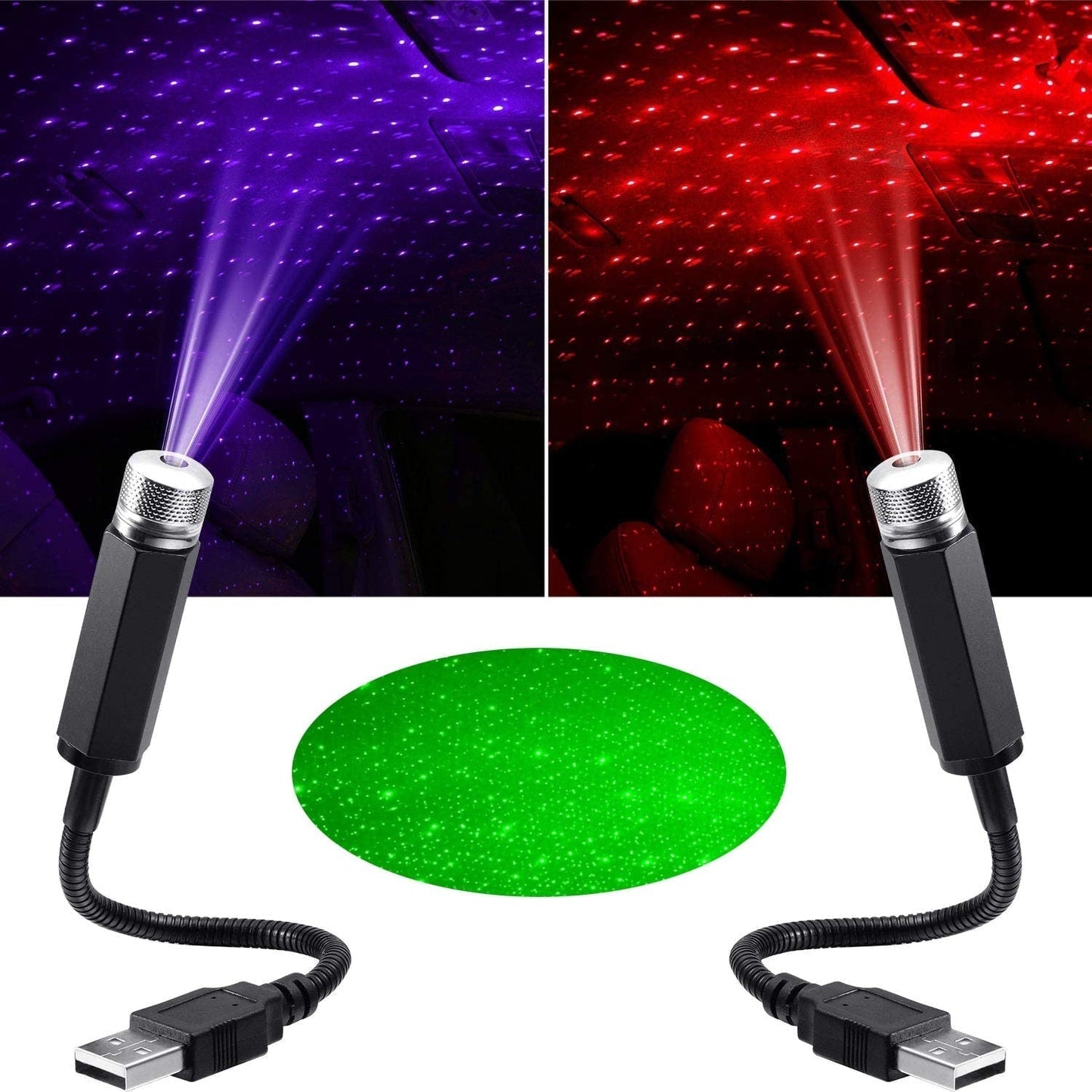 LED-valot Tähtitaivas Auton Katolle — Taianomainen Yöilme