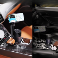 車の電話サポート - カップホルダーへの取り付け 