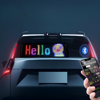 LED obrazovka pro auto – Přizpůsobené zprávy a emoji 