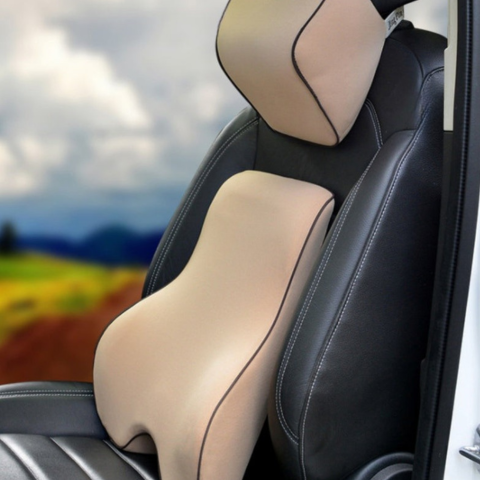 メモリーフォーム・ランバーサポート＆ヘッドレストクッション - 快適さと腰への負担軽減