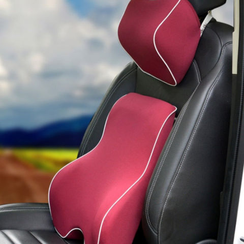 Lendenwirbel- und Kopfstützenkissen aus Memory Foam - Komfort Und Entlastung Für Den Rücken