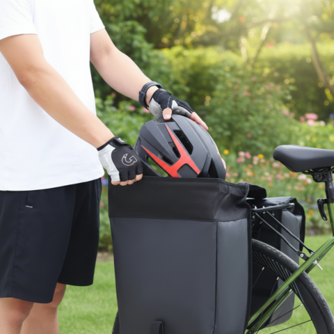 防水ダブル自転車バッグ — 大容量10L 
