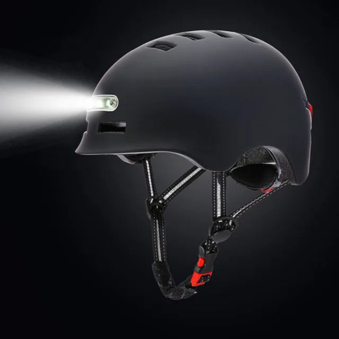 Kask rowerowy miejski – z przednim i tylnym oświetleniem LED 