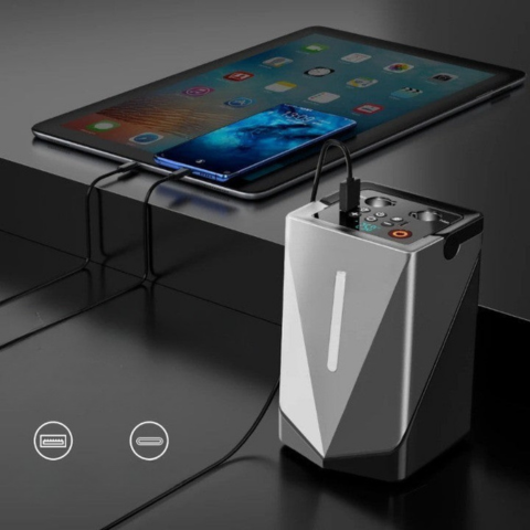 Portable Car Inflator and Starter Station – Powerful and Compact 