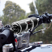 ハンドル用バイクスピーカー — ワイヤレスBluetooth、FMラジオ、USBポート 