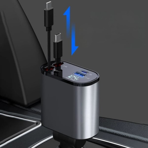 מטען רכב מהיר – תאימות לאייפון ול-USB-C 