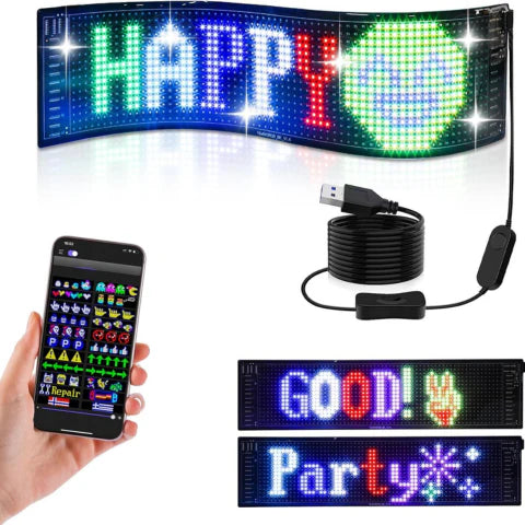 Programmerbart LED-skjerm for bil — Moderne kommunikasjon og stil 