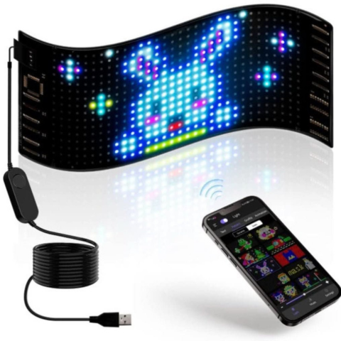 LED obrazovka pro auto – Přizpůsobené zprávy a emoji 