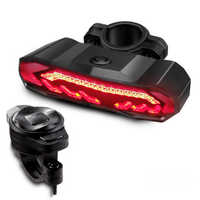 Multifunction Bike Tail Light - Turn Signal, Brake & Alarm