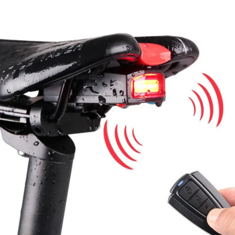 Draadloze Achterlicht Voor Fiets – Ingebouwde Alarm En Afstandsbediening 