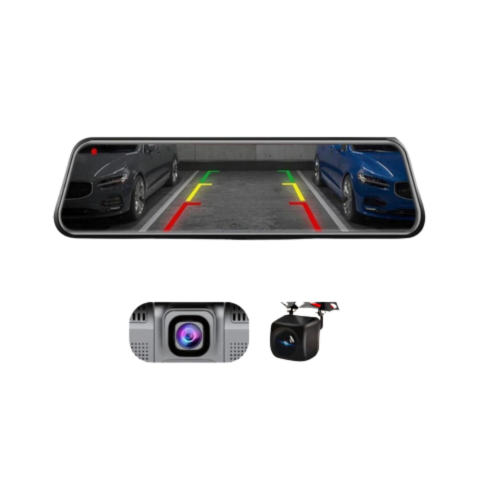 Specchio retrovisore intelligente con telecamera anteriore e posteriore - Visione HD e assistenza al parcheggio