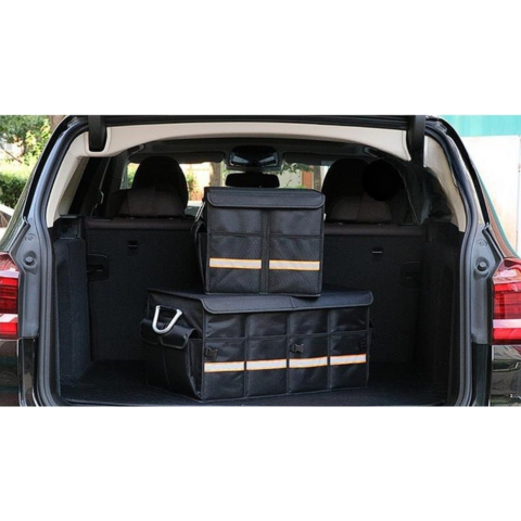 Large Capacity Car Trunk Organizer - Multiple Compartments and Total Stability