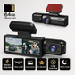 Dashcam Dupla Full HD Autó - Éjjeli Látás + Belső Kamera 