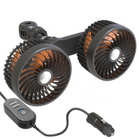 Dvojitá hlava automobilového ventilátoru — dobíjecí a otočný 