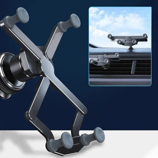 Suporte de Telefone para Carro Grade de Ventilação – Rotação 360° & Travamento Automático 
