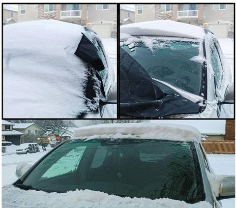 マグネティックカバー フロントガラス — 霜と雪からの保護 